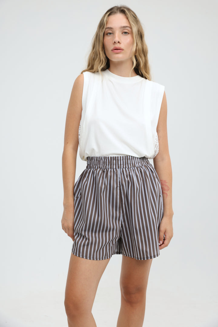 Buni's Brown Striped Shorts