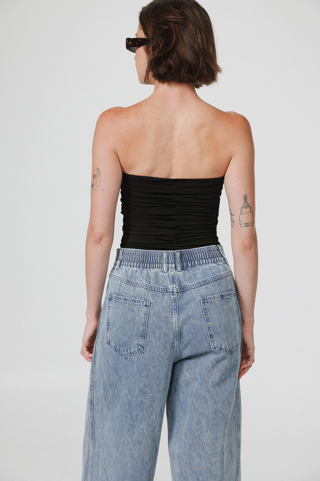 Livi Black Strapless Top