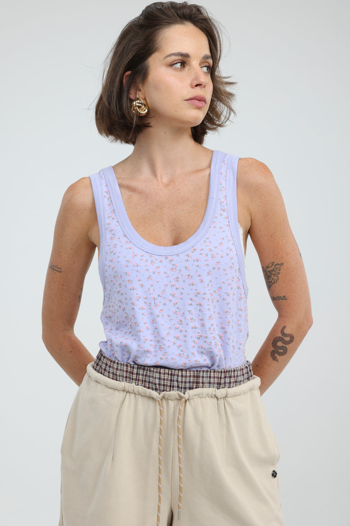 Tropic Lilac Floral Tank