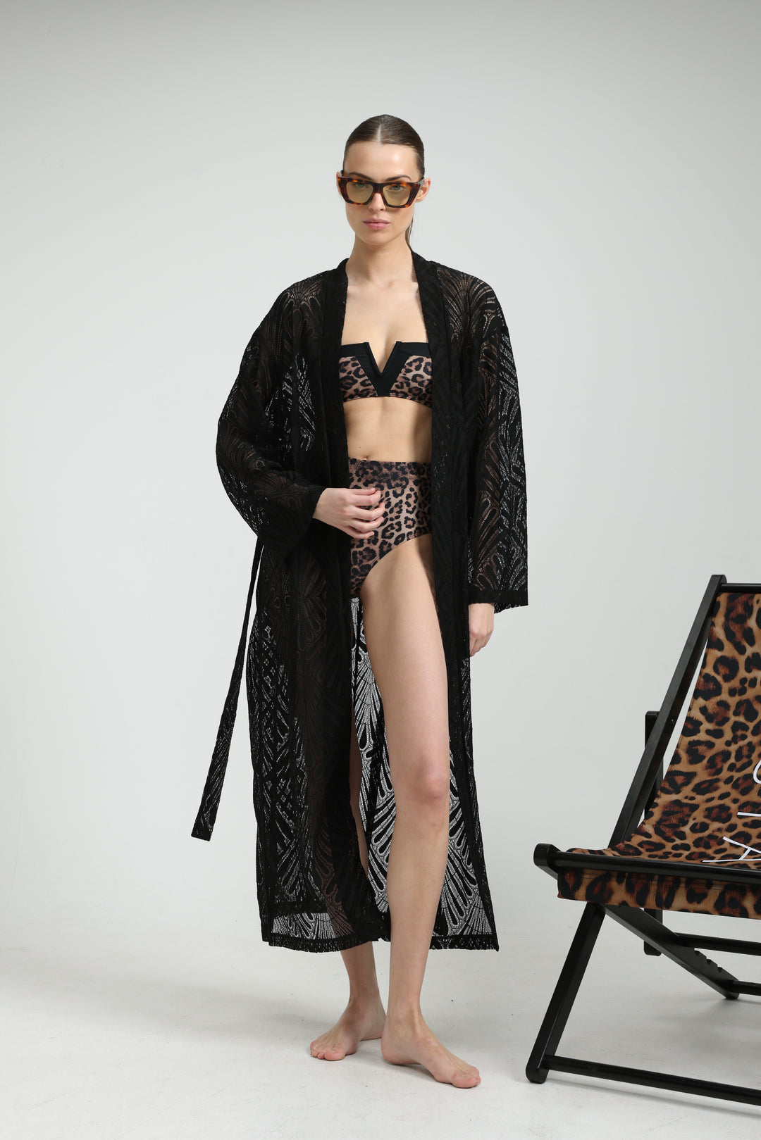 Lacy Black Kimono