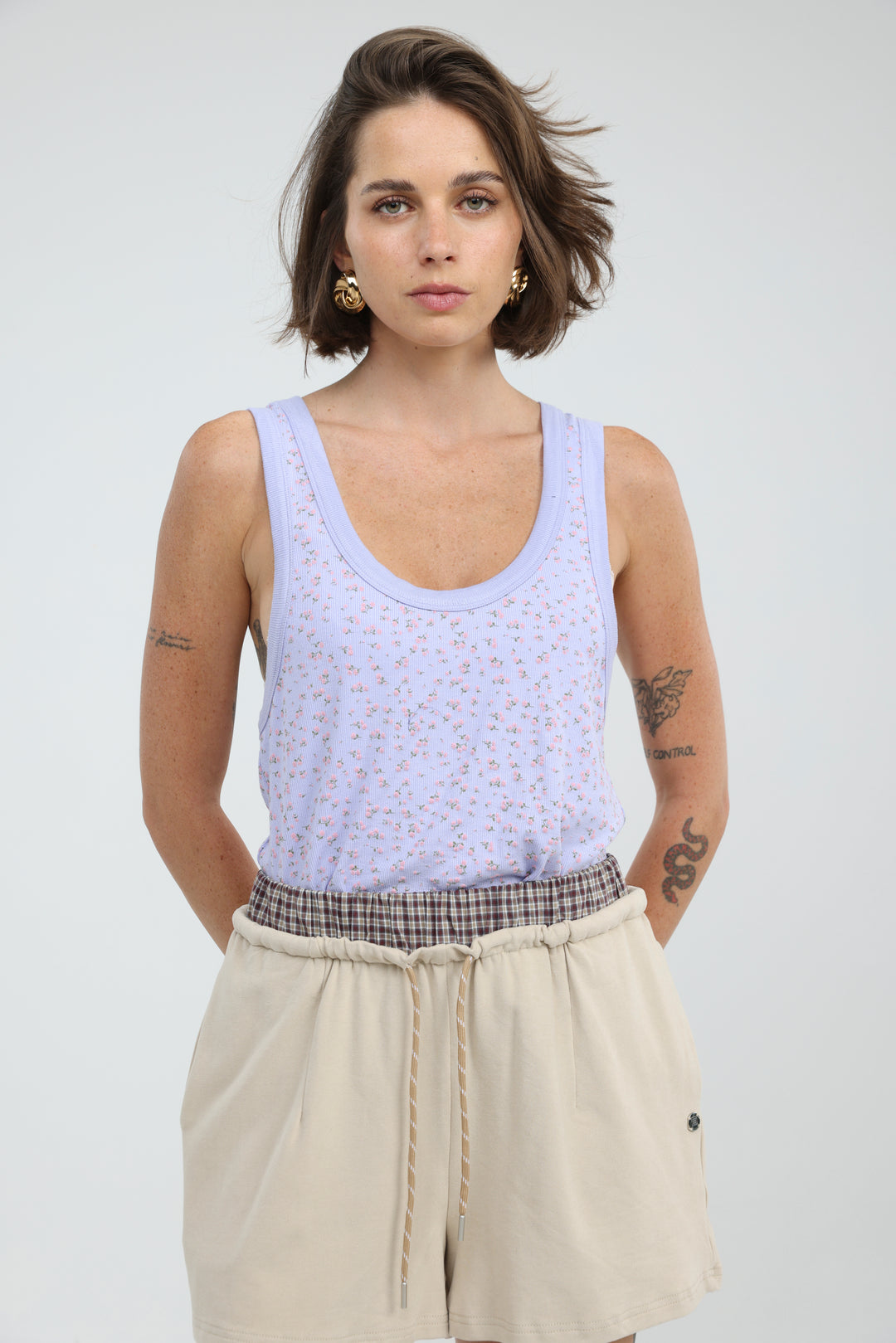 Tropic Lilac Floral Tank