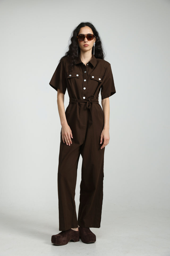 Crave Brown Jumpsuit