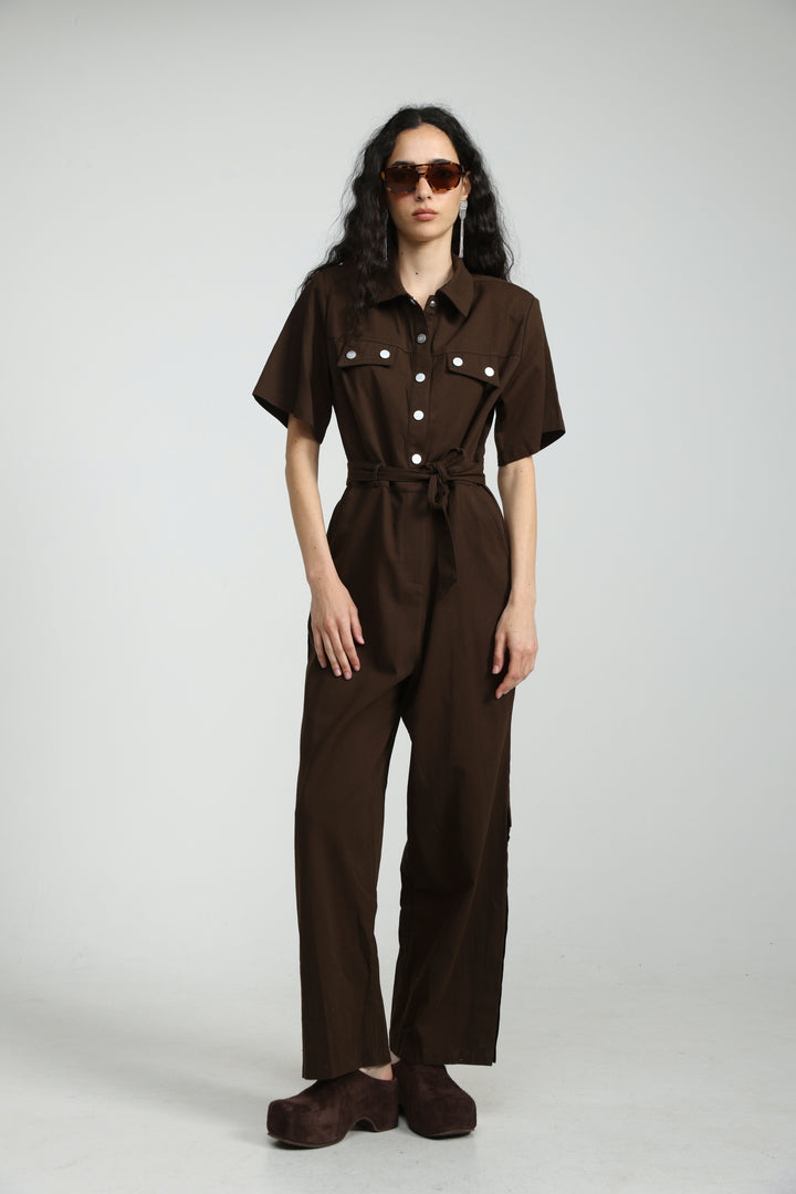 Crave Brown Jumpsuit