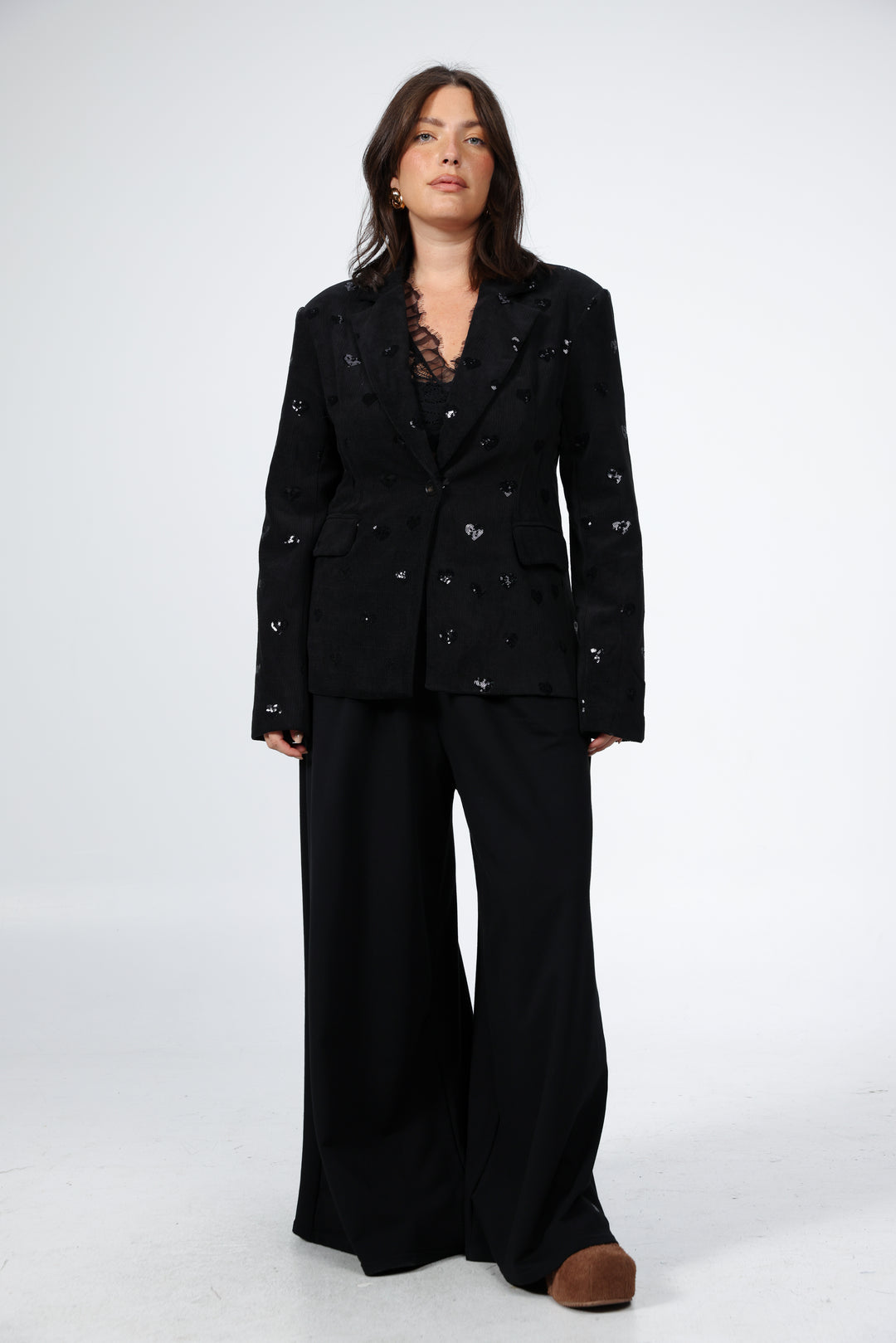 Affection Black Velvet Blazer
