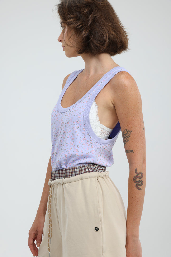 Tropic Lilac Floral Tank