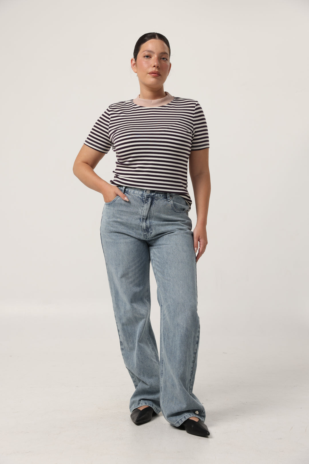Rebasically Purple Stripes T-Shirt