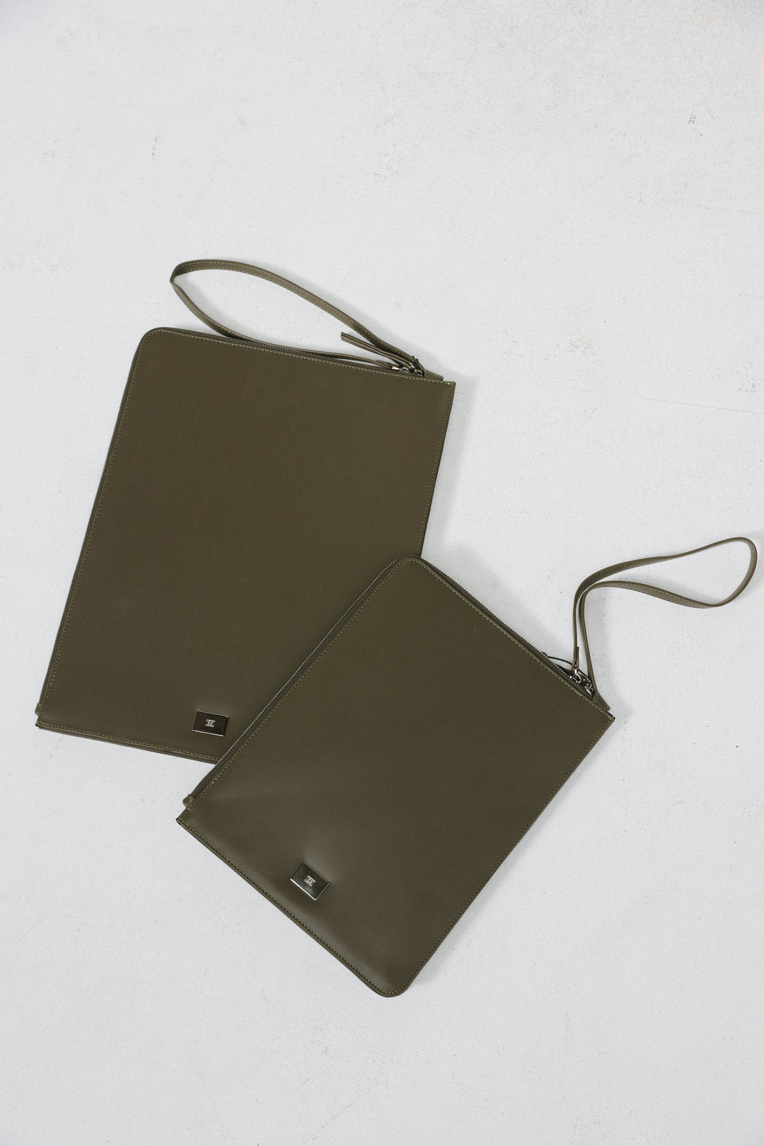 Olive Leather Laptop Bag