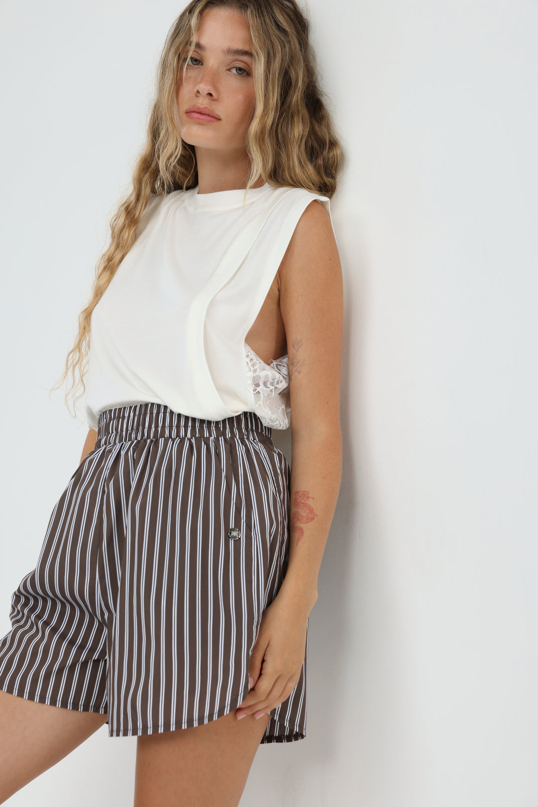 Buni's Brown Striped Shorts