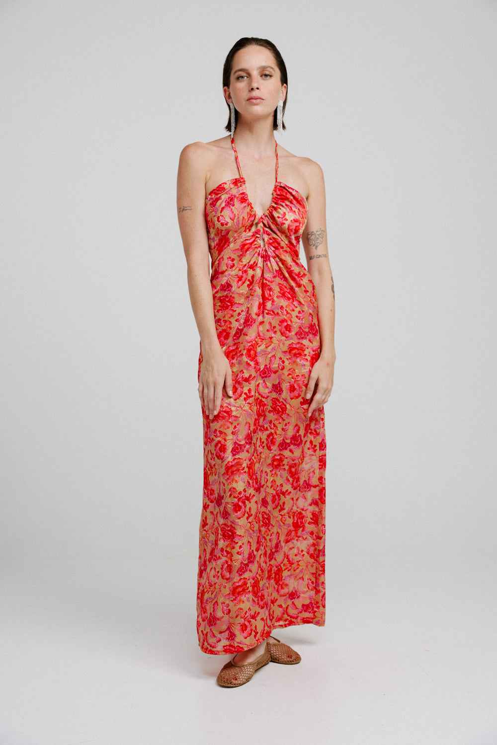 Parker Red Floral Dress