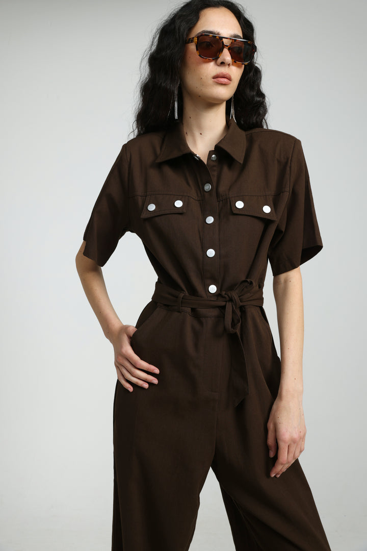 Crave Brown Jumpsuit