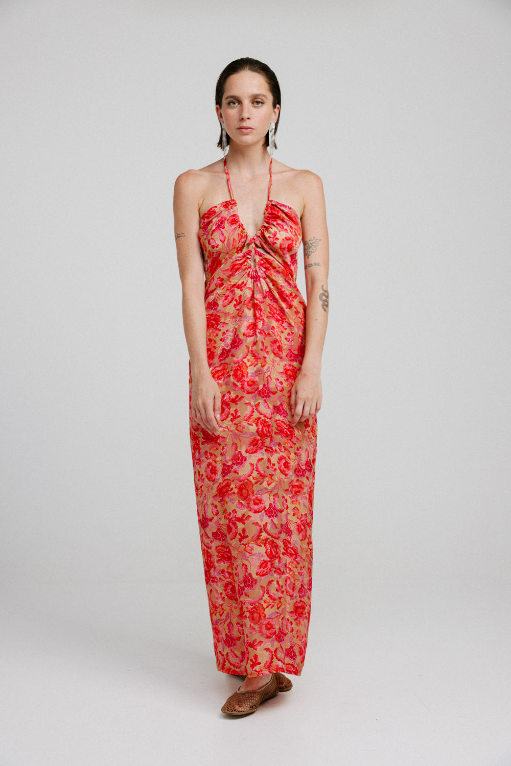 Parker Red Floral Dress