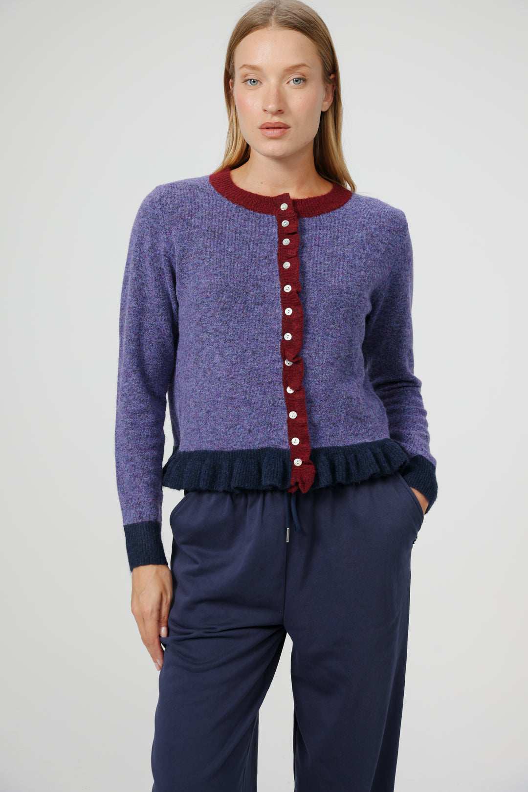 סוודר סריג סגול Voice Purple Sweater