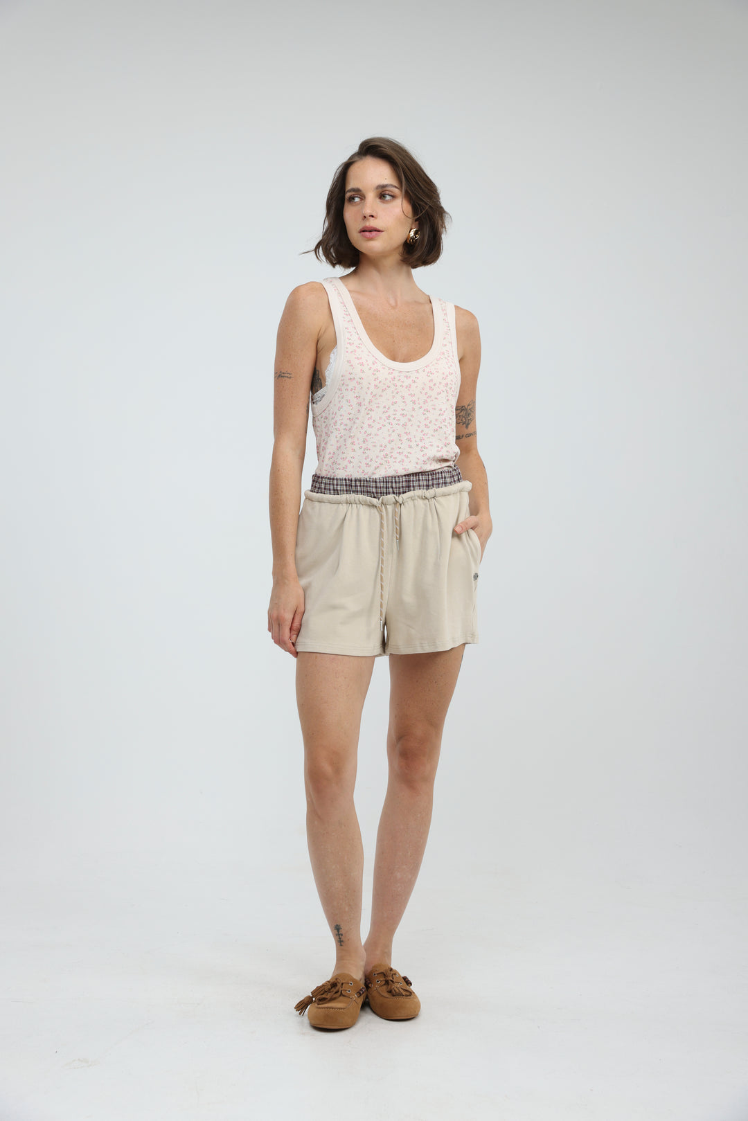 Tropic Cream Floral Tank
