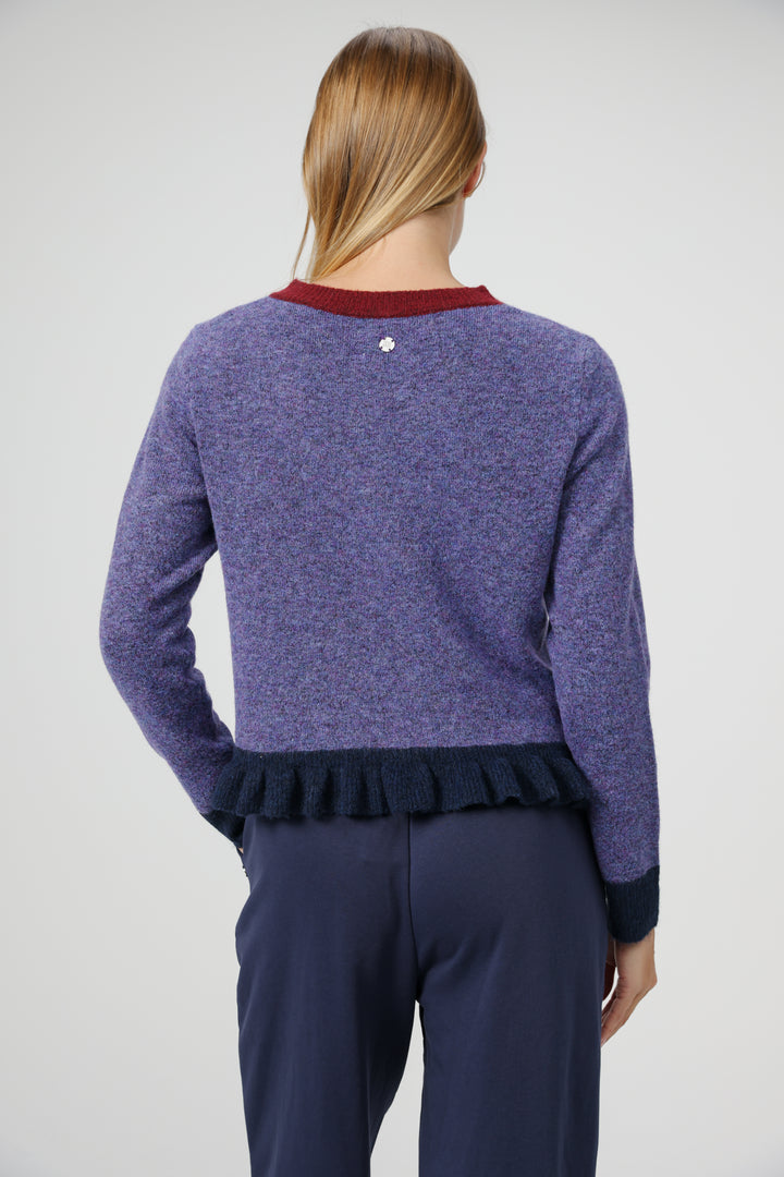 סריג סגול מידה אקסטרה סמול Voice Purple Sweater