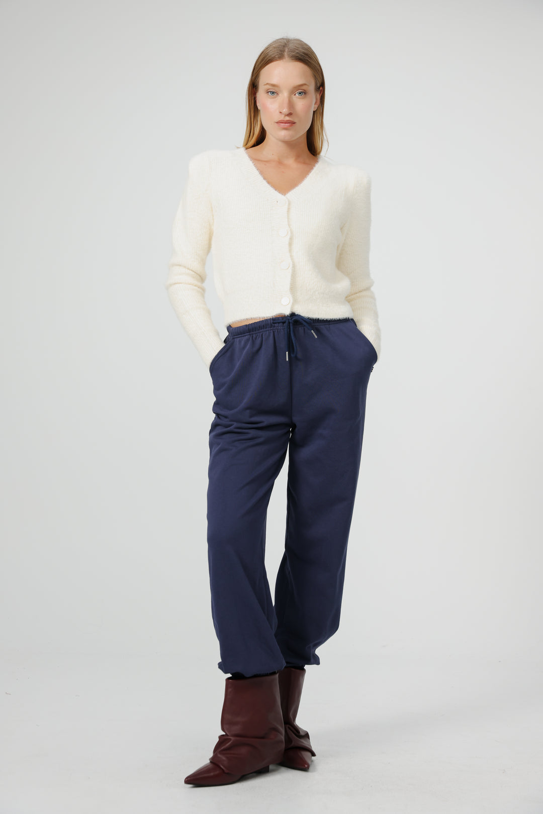 Belong Cream Padded Sweater