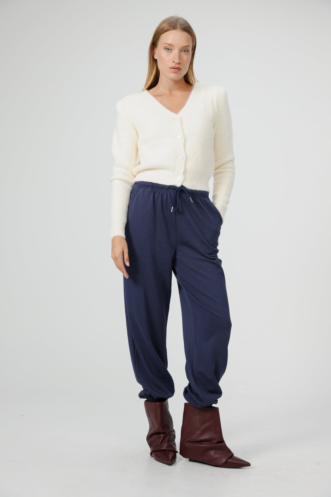 Belong Cream Padded Sweater