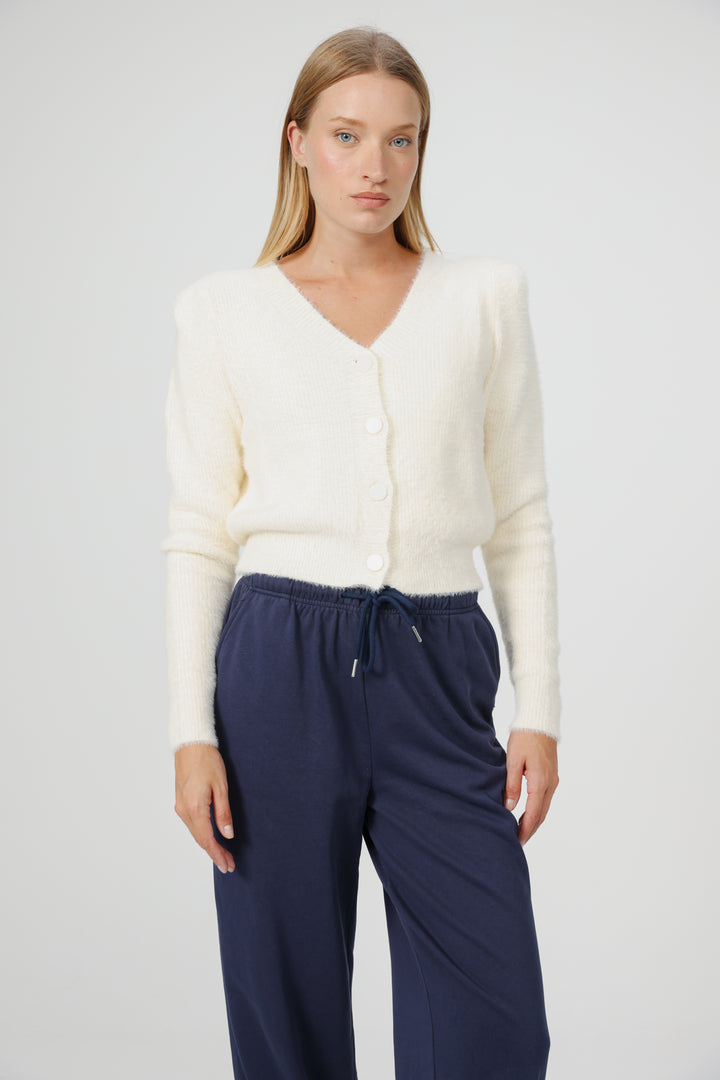 Belong Cream Padded Sweater