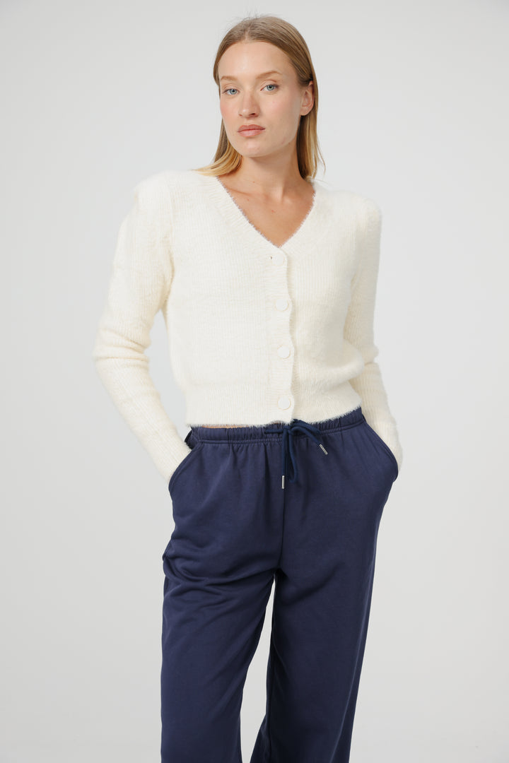 Belong Cream Padded Sweater