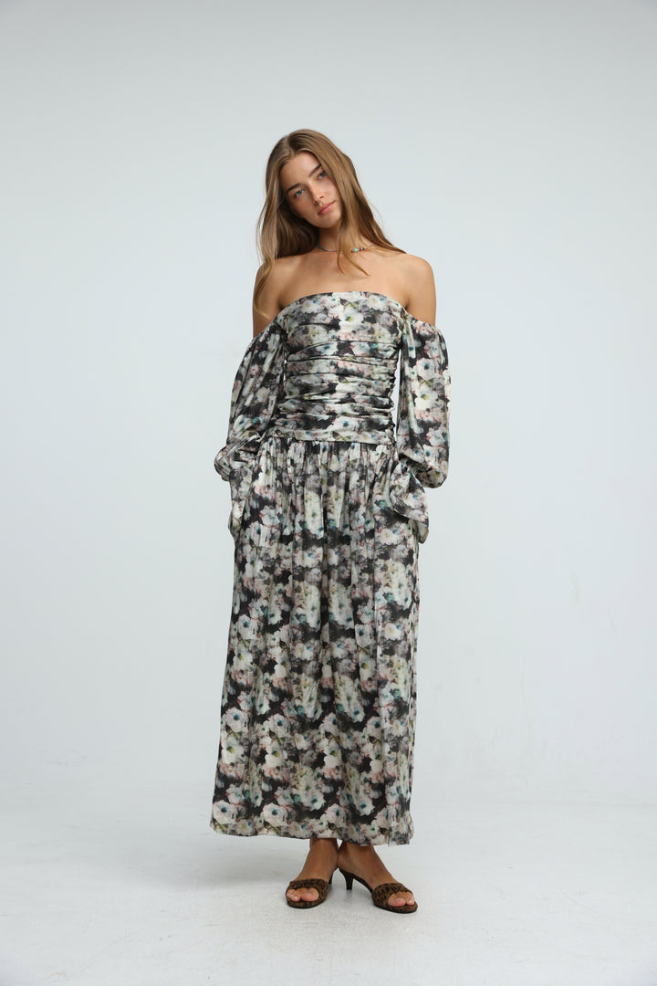 Merveille Grey Floral Dress