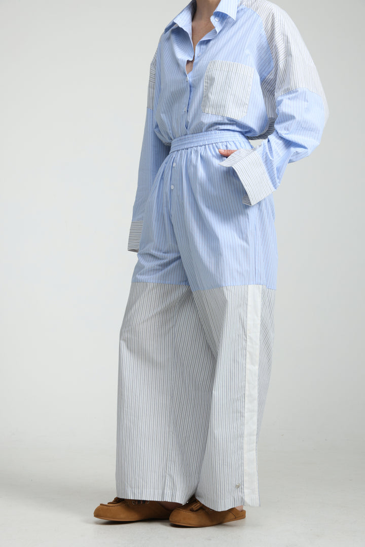 Mixed Stripe Light Blue Bottoms