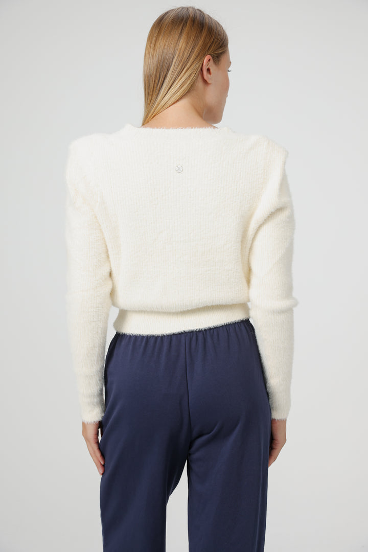 Belong Cream Padded Sweater