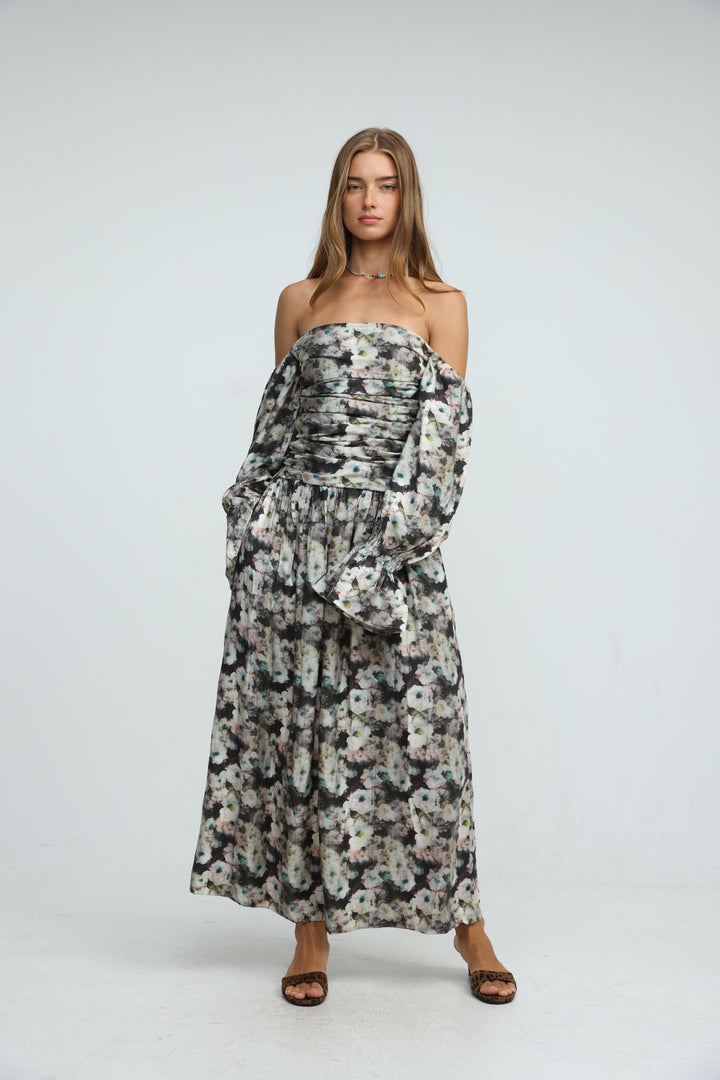 Merveille Grey Floral Dress