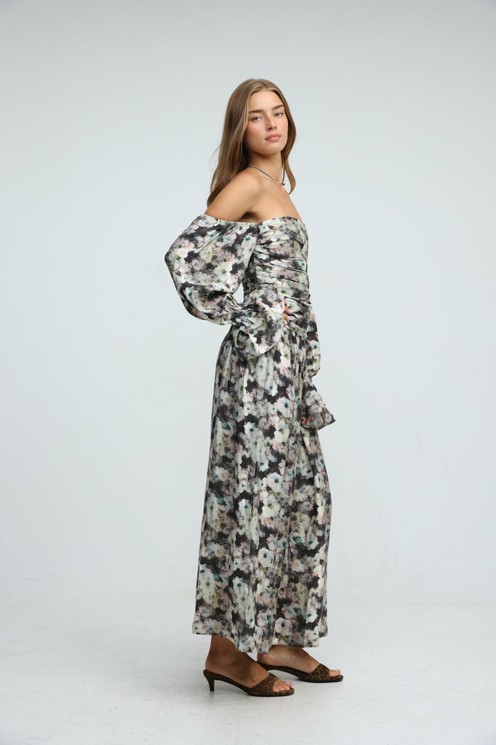 Merveille Grey Floral Dress