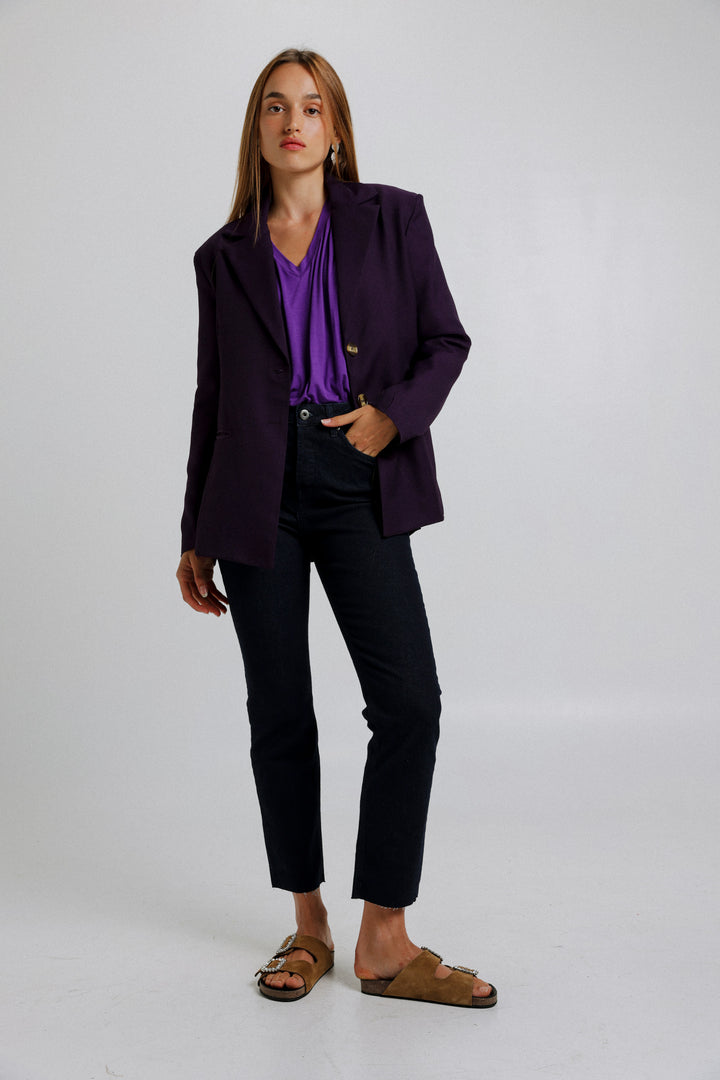 ג'קט בלייזר לנשים דגם Slim Purple Blazer 