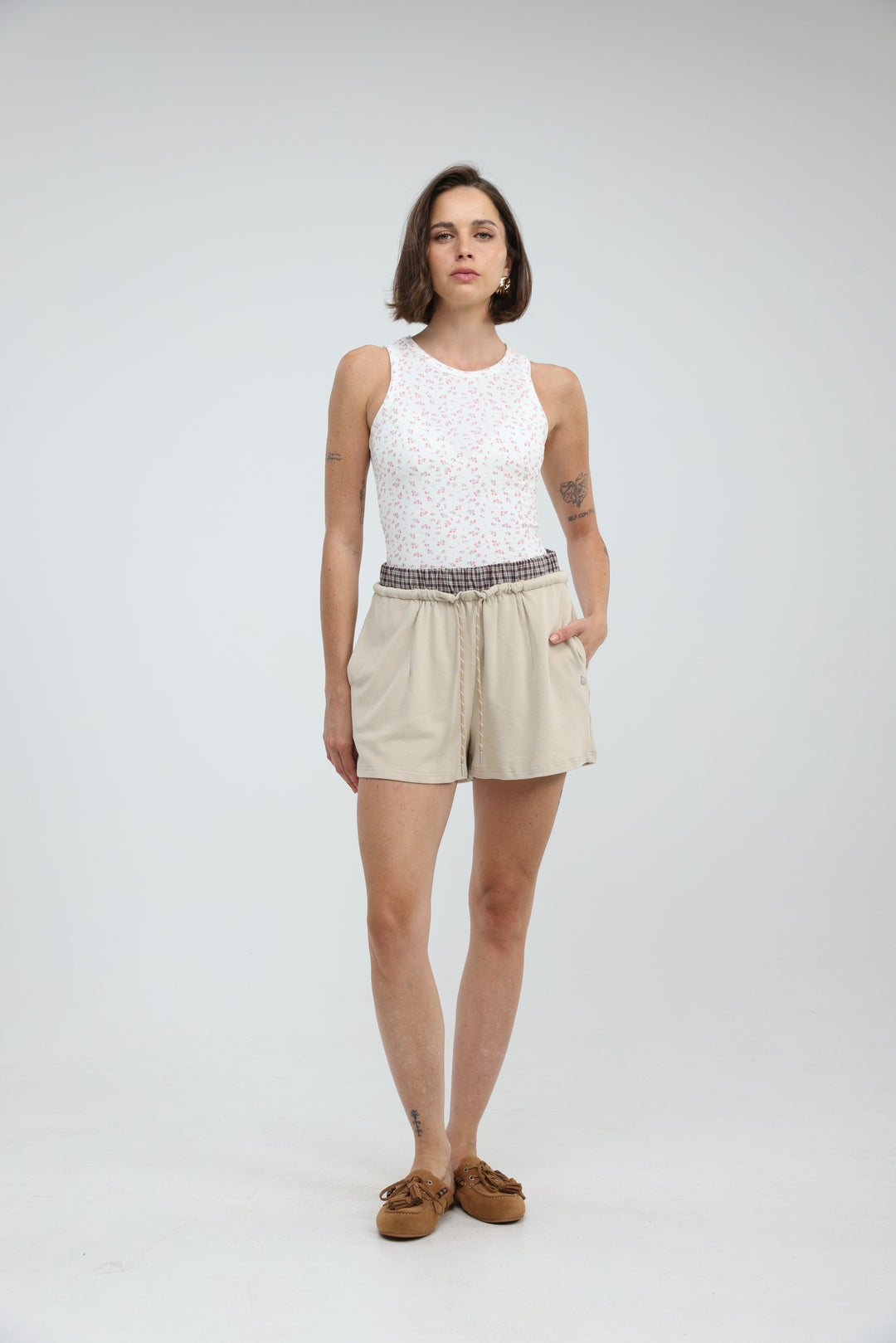 GoldenHour White Floral Tank