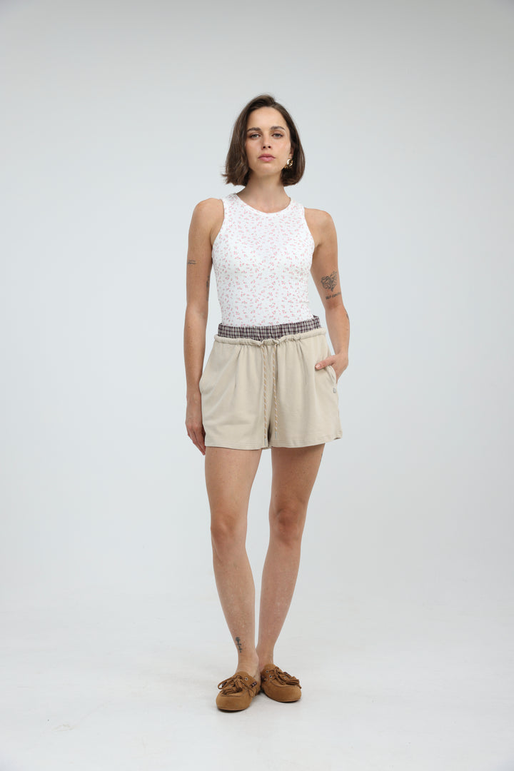GoldenHour White Floral Tank