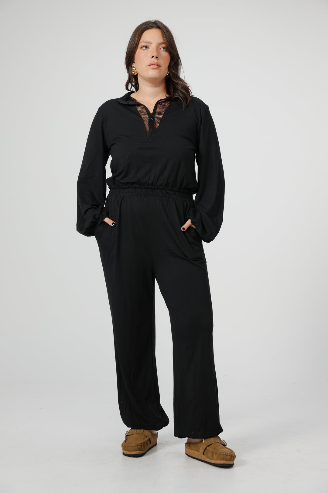 Adamon Lace Black Jumpsuit