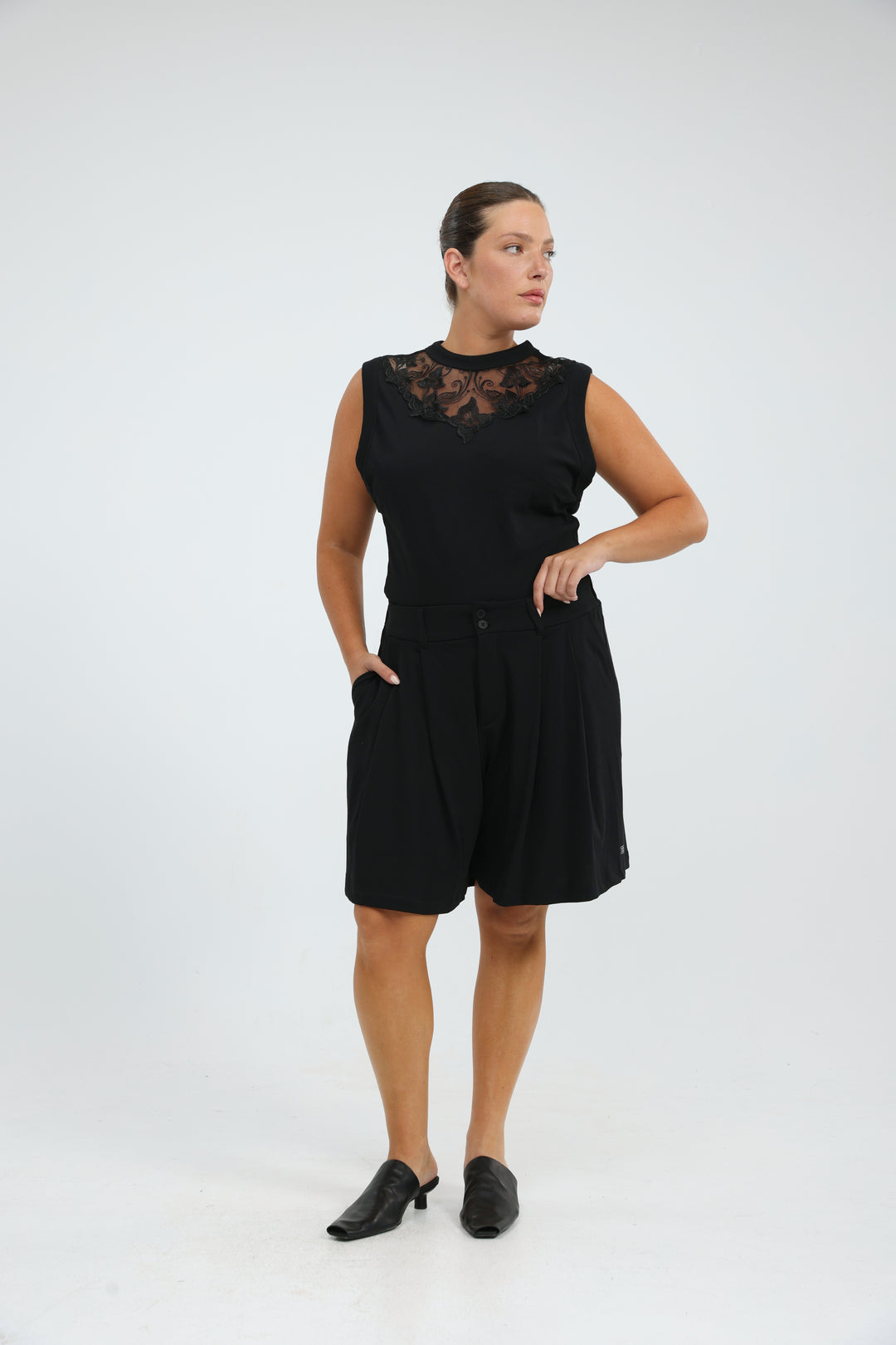 Inbox Black Shorts