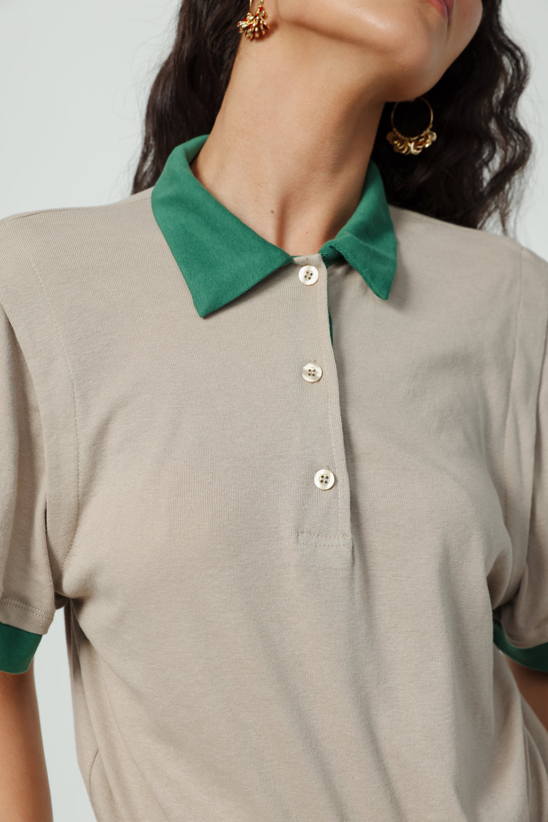 Simply Beige Mixed Polo