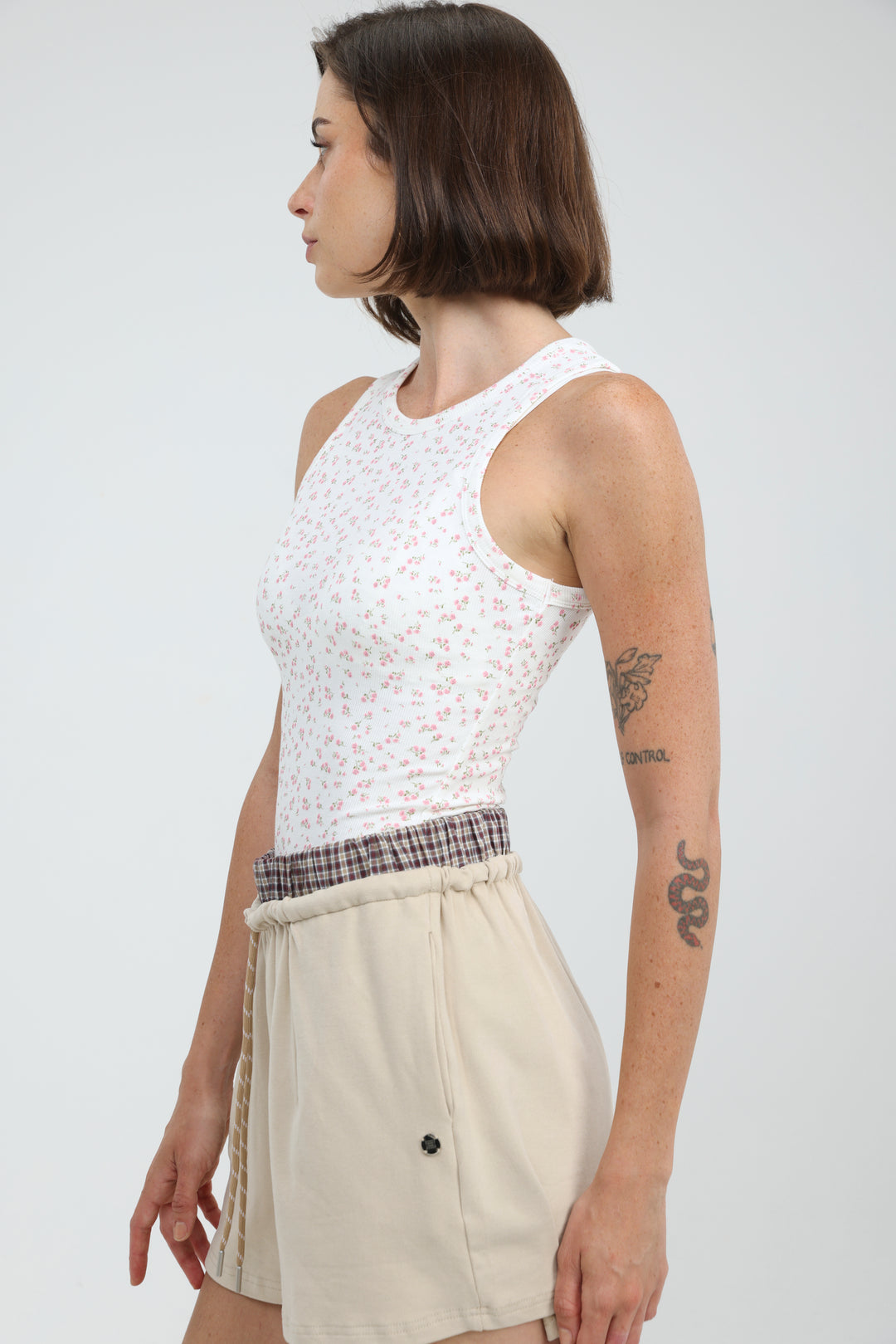 GoldenHour White Floral Tank