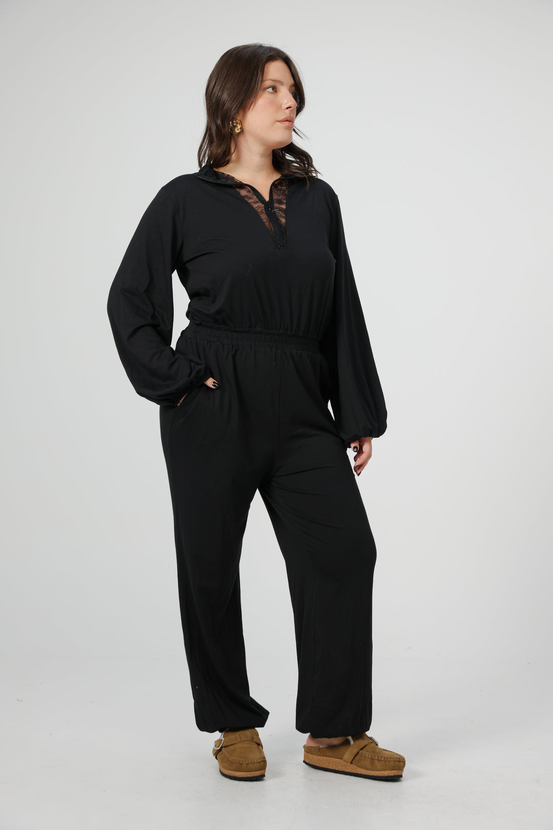 Adamon Lace Black Jumpsuit