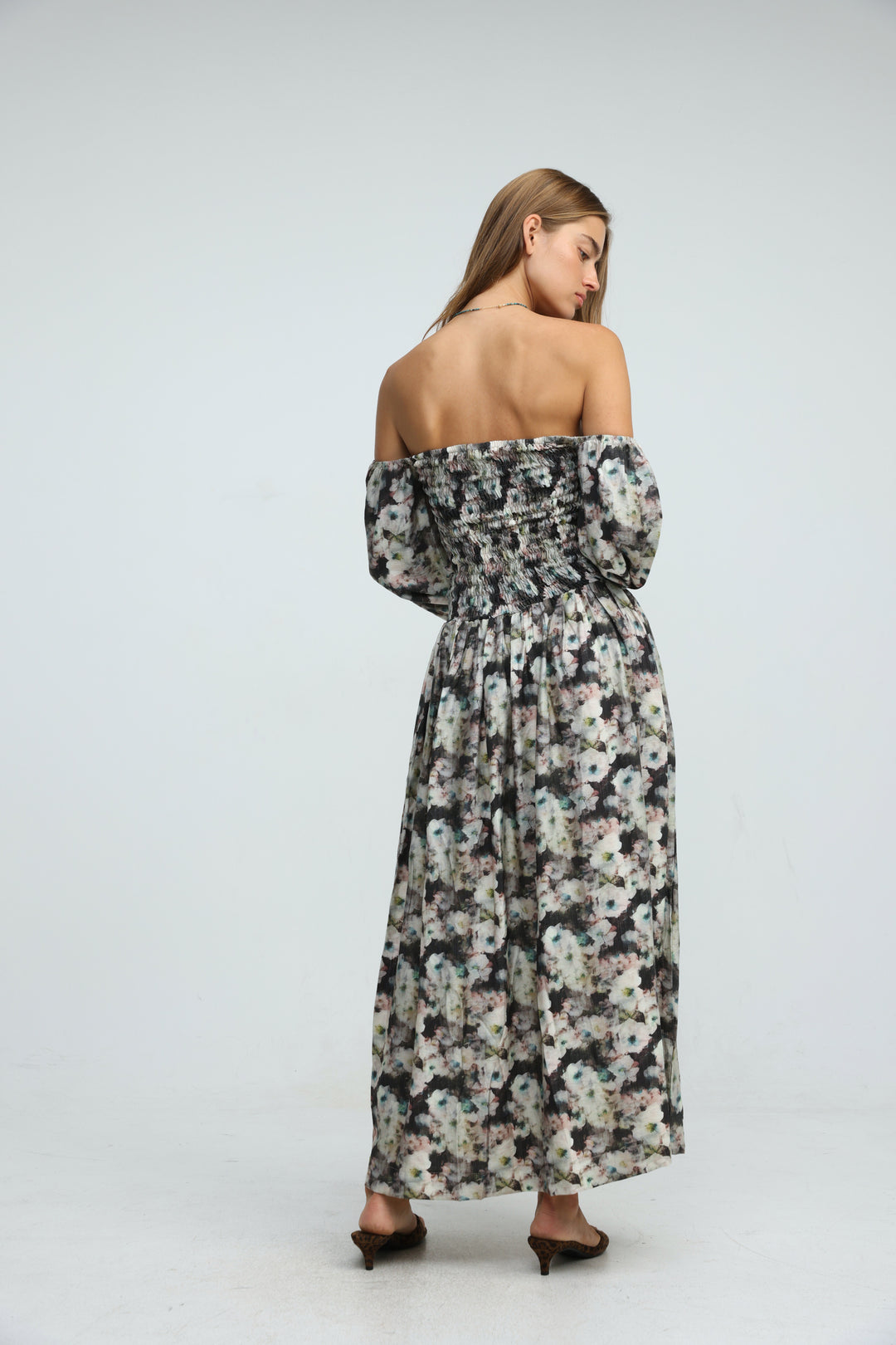 Merveille Grey Floral Dress