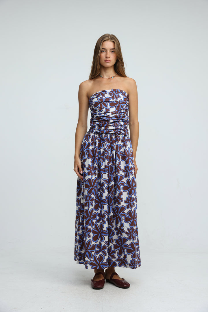 Listen Brown Floral Dress