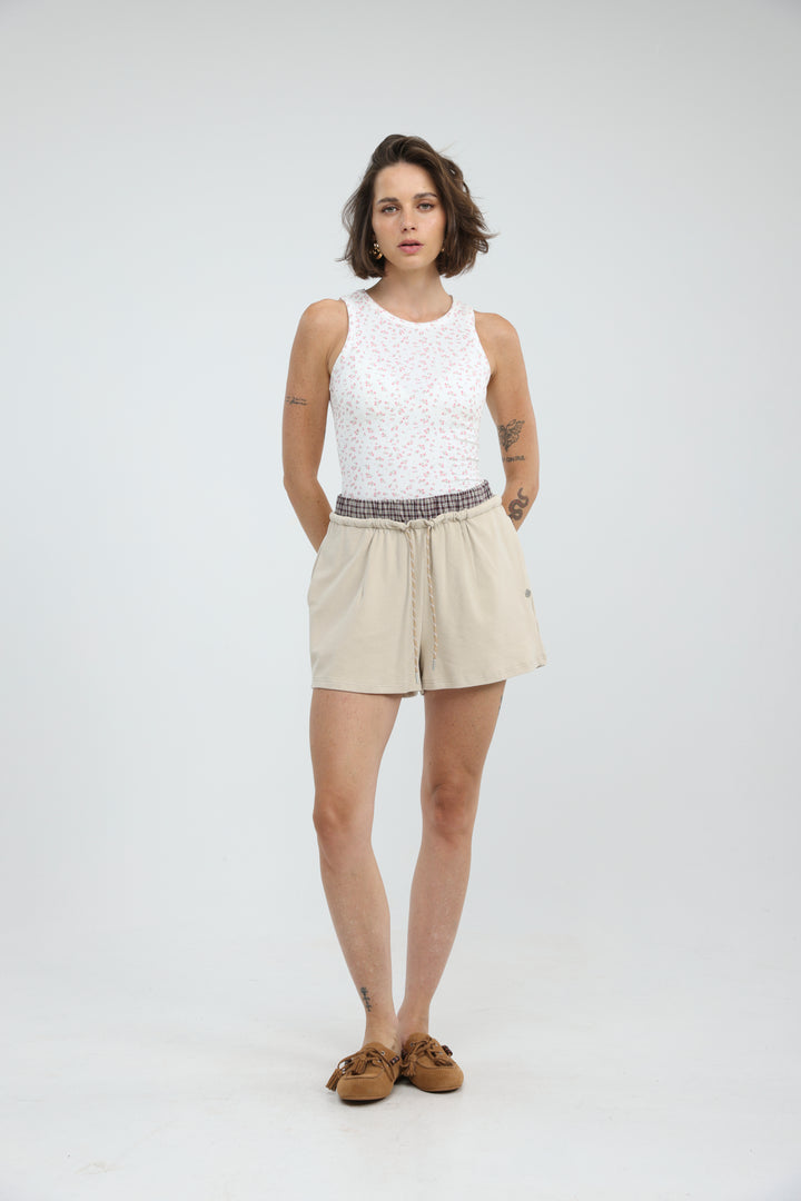 GoldenHour White Floral Tank