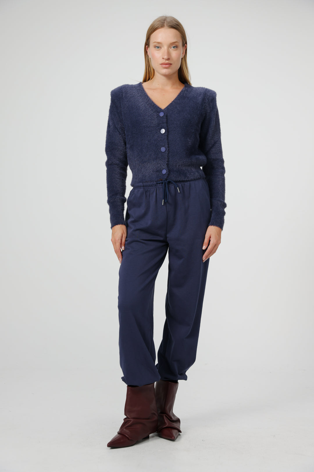 Belong Navy Padded Sweater