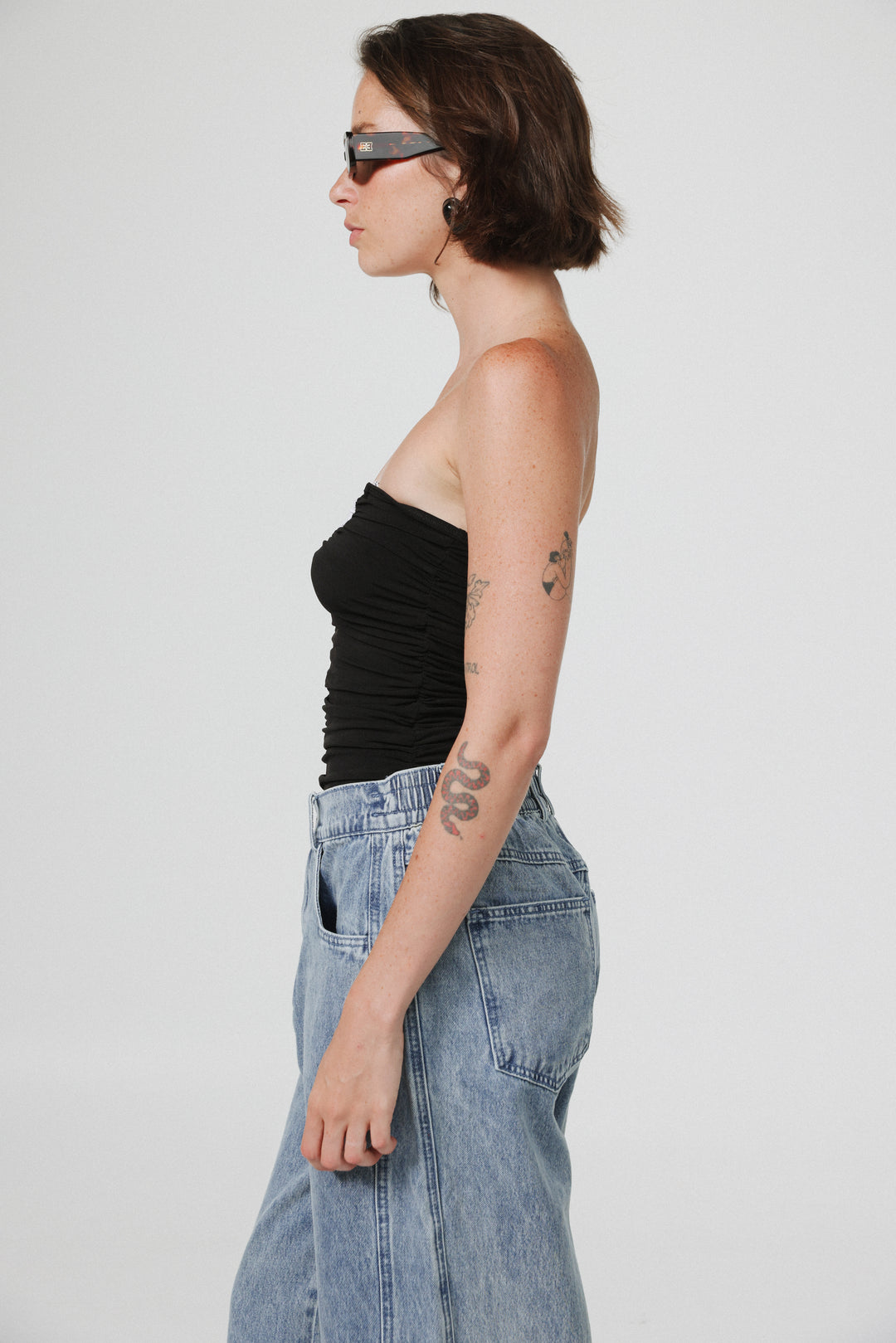 Livi Black&White Strapless Top