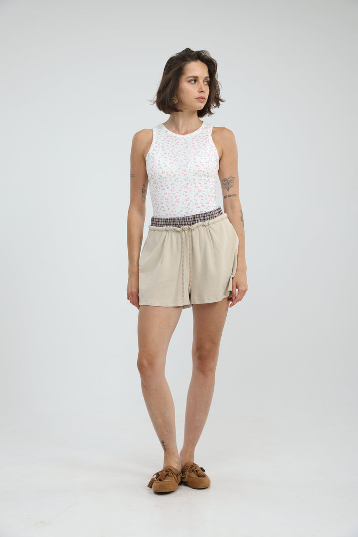 GoldenHour White Floral Tank