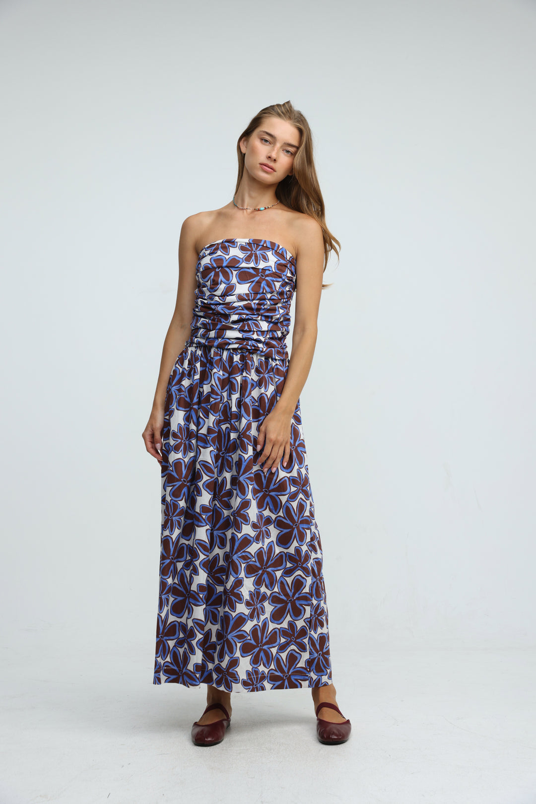Listen Brown Floral Dress