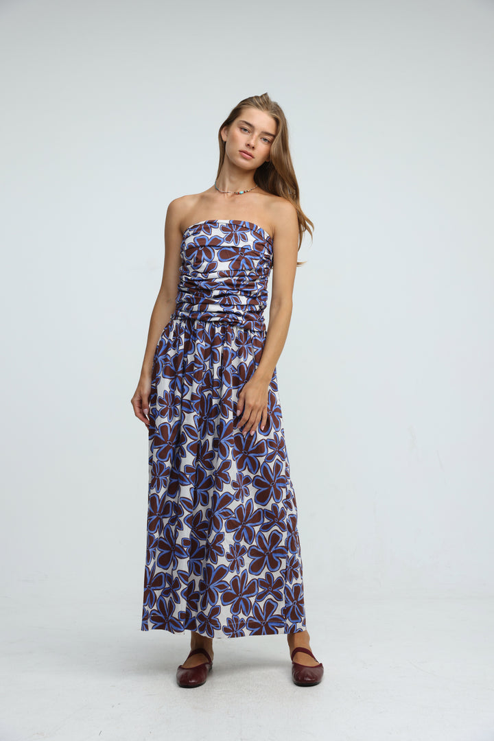 Listen Brown Floral Dress