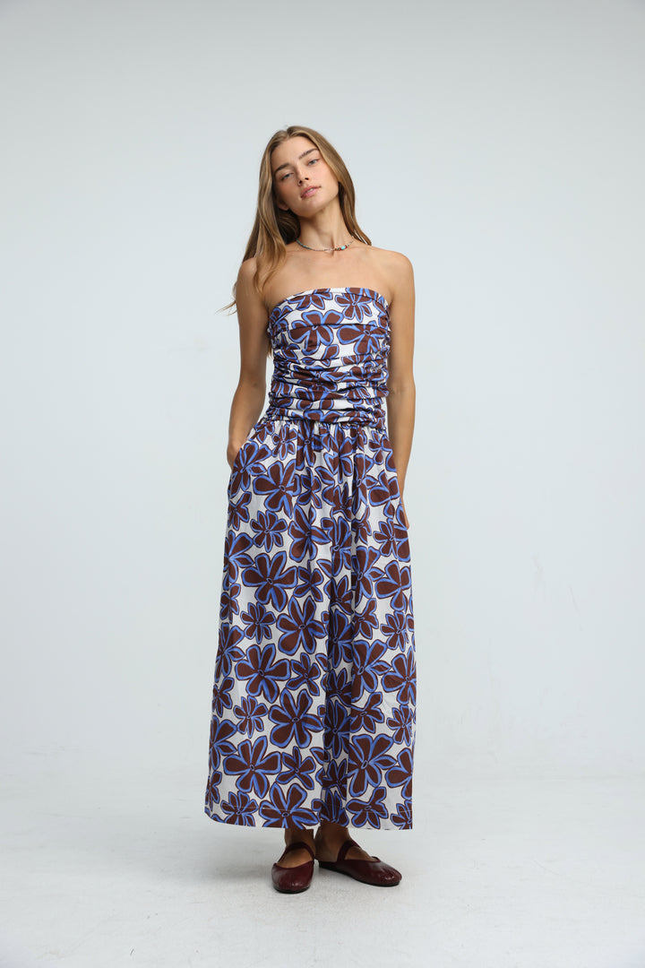 Listen Brown Floral Dress