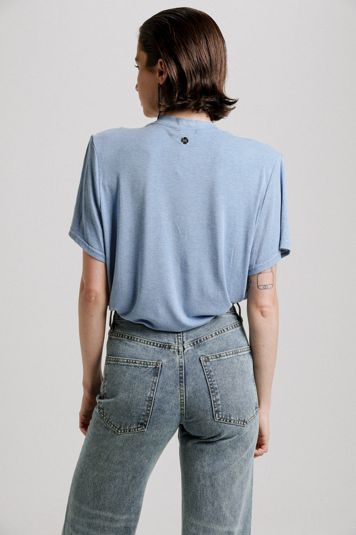 Vitamin Light Blue Padded T-Shirt