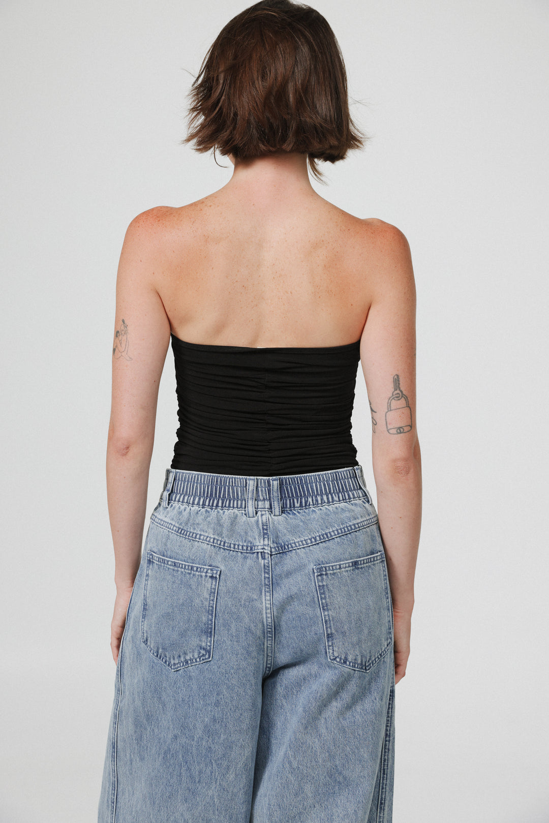 Livi Black&White Strapless Top