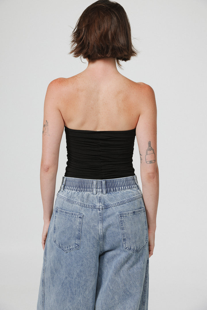 Livi Black&White Strapless Top
