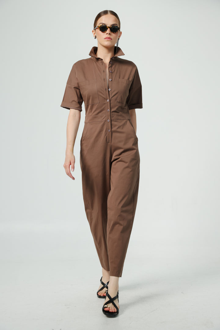 Shoreditch Brown Jumpsuit