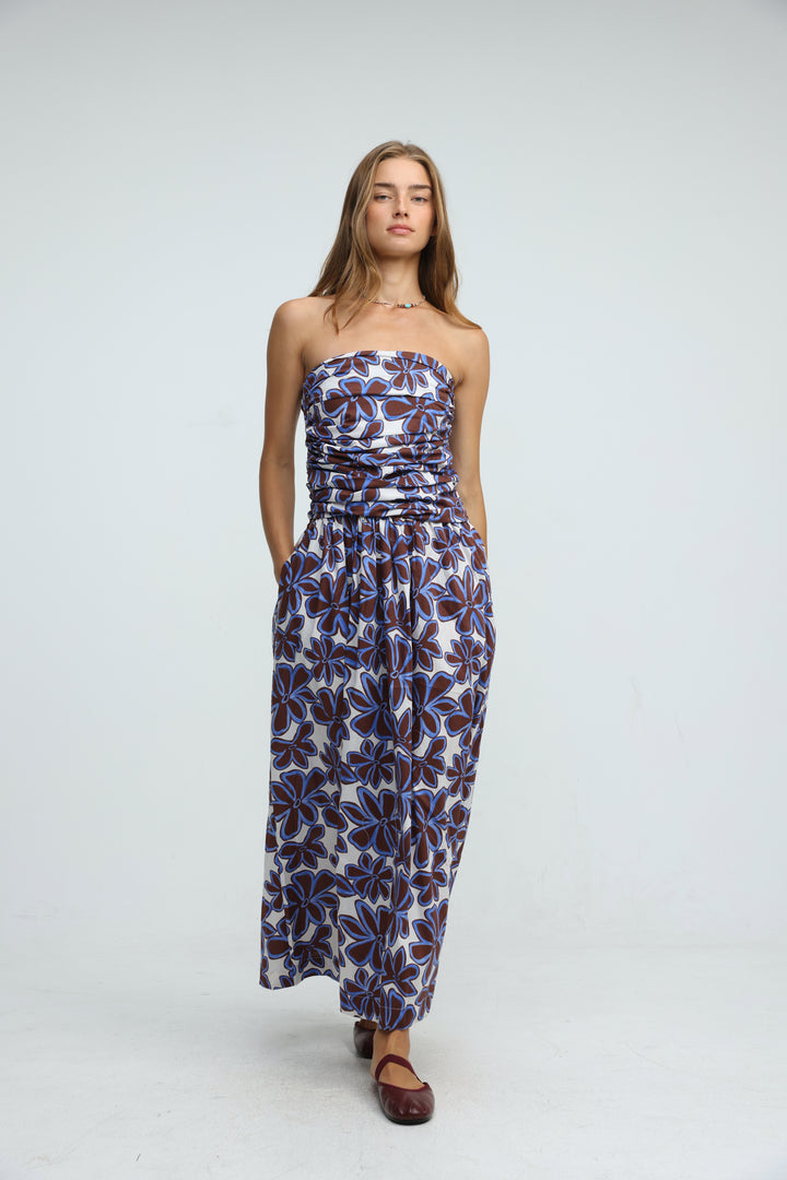 Listen Brown Floral Dress