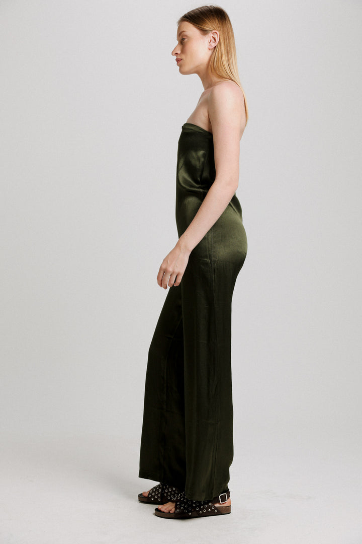 Fantasy Dark Green Viscose Jumpsuit